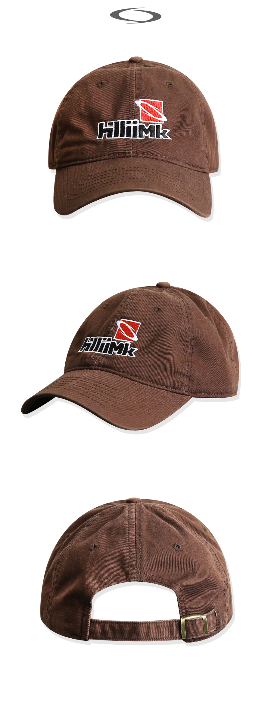 SQUARE LOGO BALL CAP - 2 COLORS BROWN