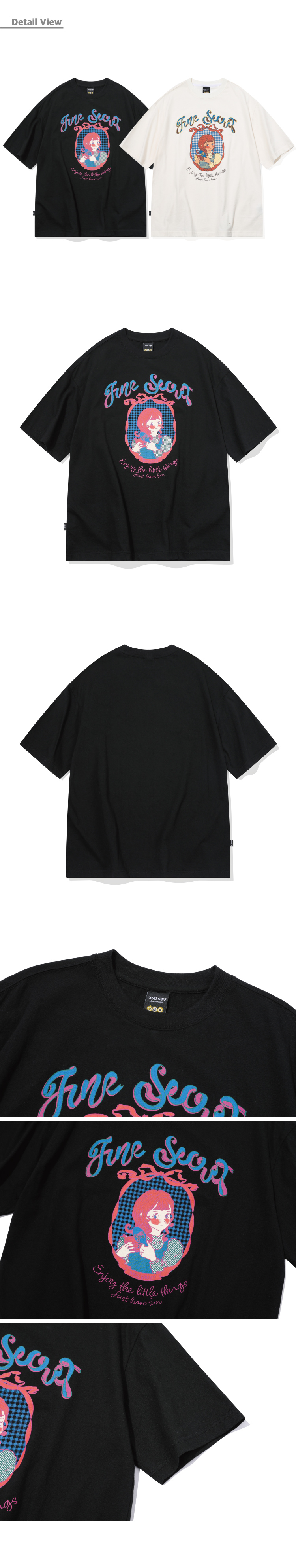 MUSINSA | CPGN STUDIO Secret Girl Short Sleeve T-shirt Black
