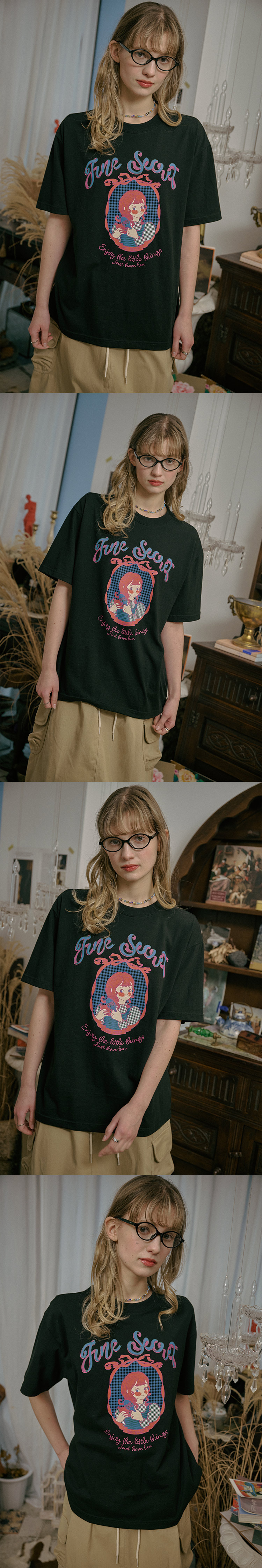 【CPGN STUDIO】25SS★ Secret Girl Short Sleeve Tee MUSINSA | CPGN STUDIO Secret Girl Short Sleeve T-shirt Cream