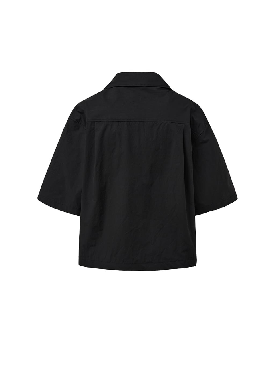 【AMOMENTO】25SS POCKET HALF SHIRTS BLACK Black Pocket Half Shirt - Amomento – Assembly New York