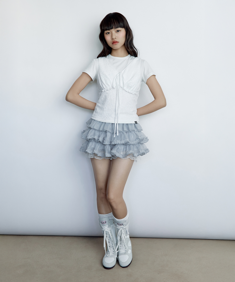 MUSINSA公式 | ROUGHNECK Tutu Pants Skirt Gray