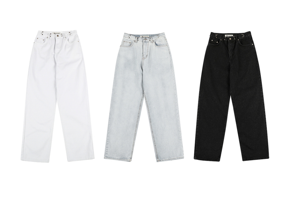 MUSINSA | AVANDRESS BUCKLE WIDE DENIM PANTS BLUE