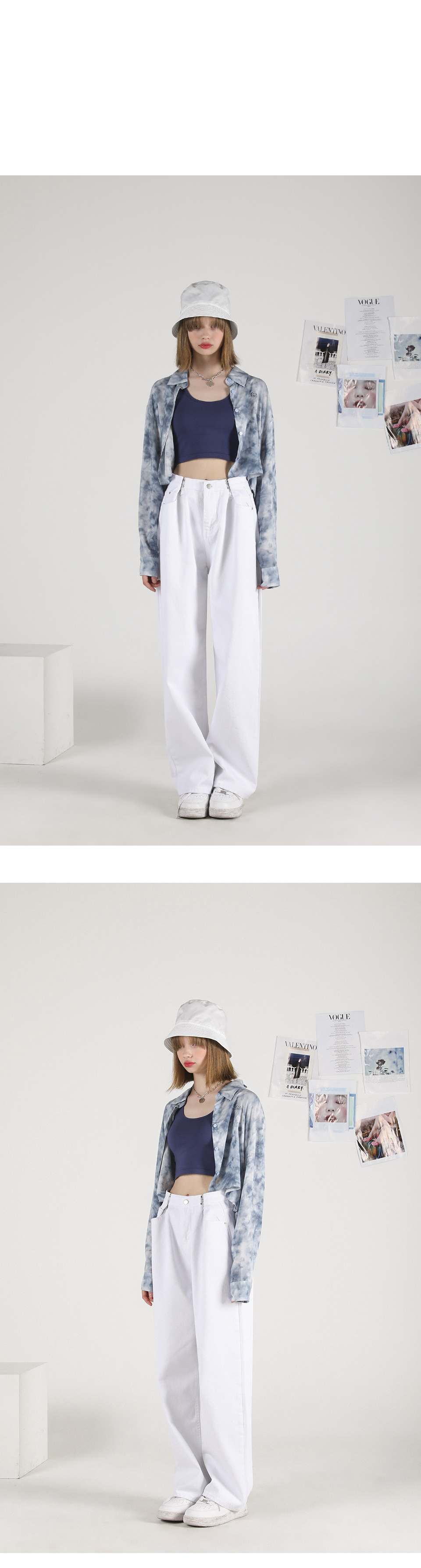 MUSINSA | AVANDRESS BUCKLE WIDE DENIM PANTS BLUE