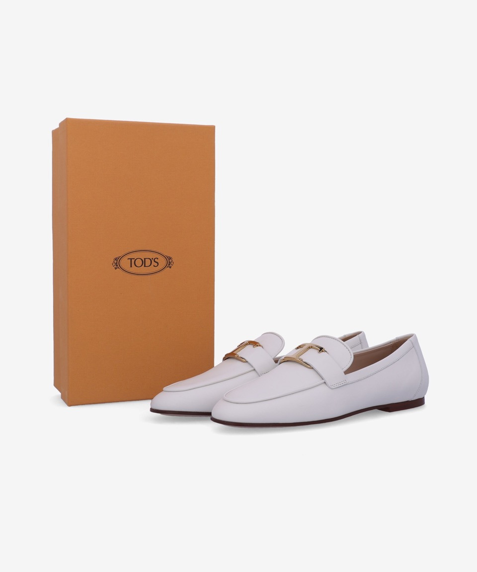 ★TOD'S★ Timeless Loafer White XXW79A0GG90MIDB001 XXW79A0GG Woman WHITE T Timeless Loafers in Leather
