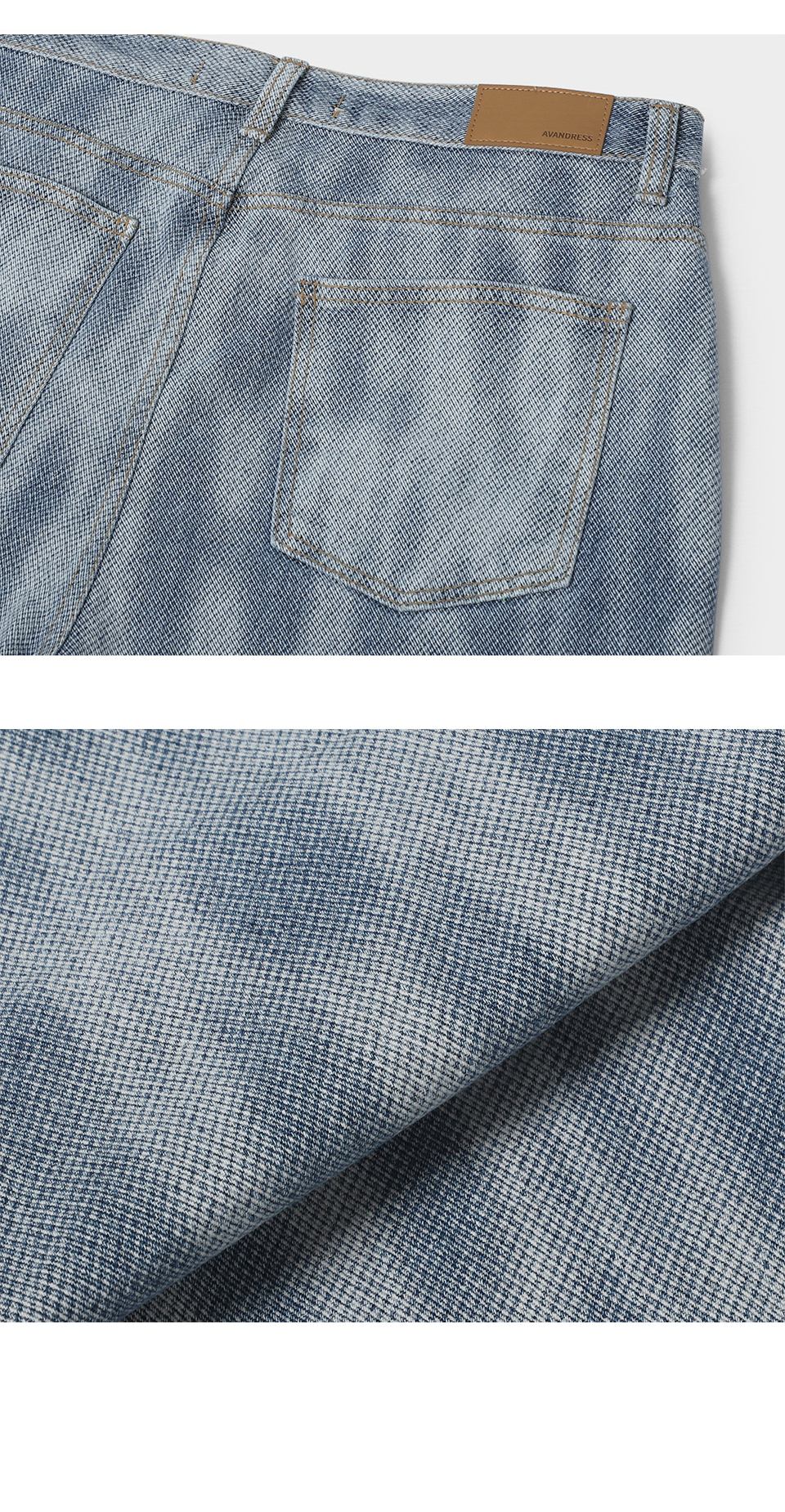 ☆AVANDRESS☆ BUCKLE WIDE DENIM PANTS BLUE AD41PT34BL AVANDRESS BUCKLE WIDE DENIM PANTS