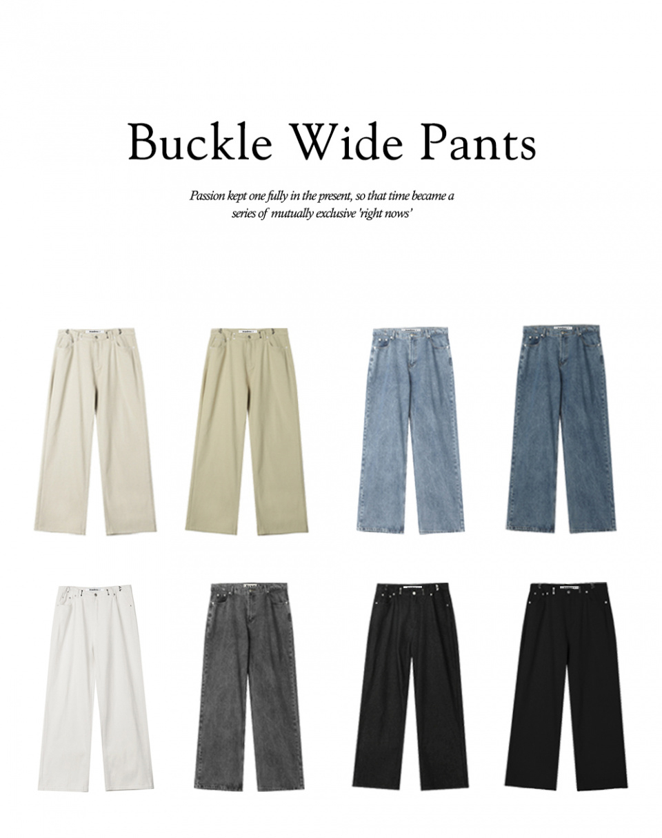 ☆AVANDRESS☆ BUCKLE WIDE DENIM PANTS STONE LIGHTBLUE AD41PT MUSINSA | AVANDRESS BUCKLE WIDE DENIM PANTS STONE BLUE