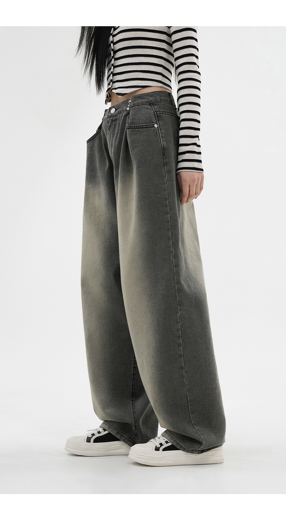 ☆AVANDRESS☆ BUCKLE WIDE DENIM PANTS WASHING LIGHT BLUE AD4 MUSINSA | AVANDRESS BUCKLE WIDE DENIM PANTS WASHING GRAY