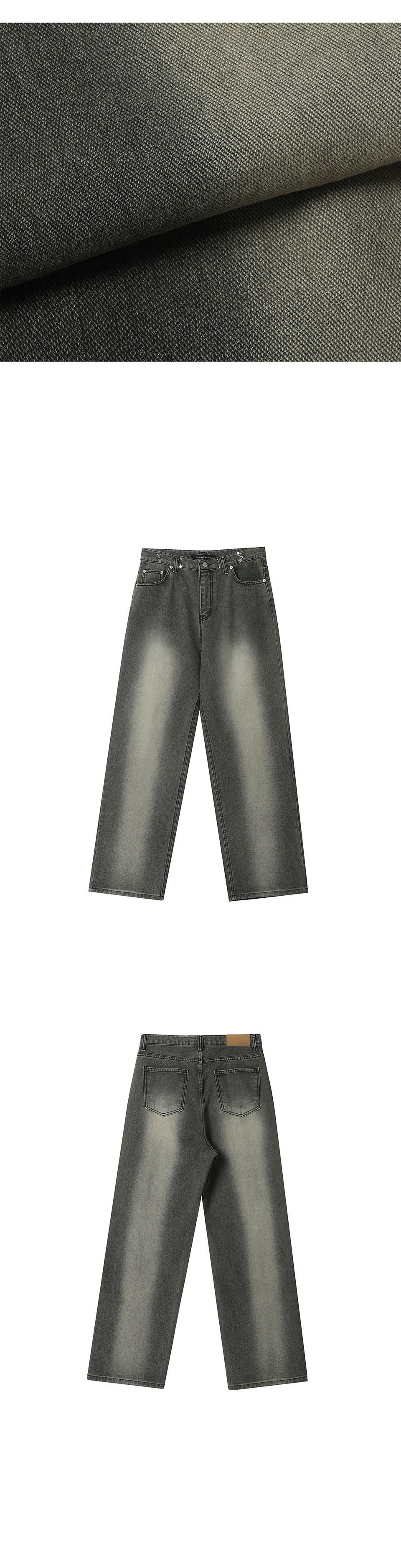 ☆AVANDRESS☆ BUCKLE WIDE DENIM PANTS WASHING GREY AD41PT34W MUSINSA | AVANDRESS BUCKLE WIDE DENIM PANTS WASHING GRAY
