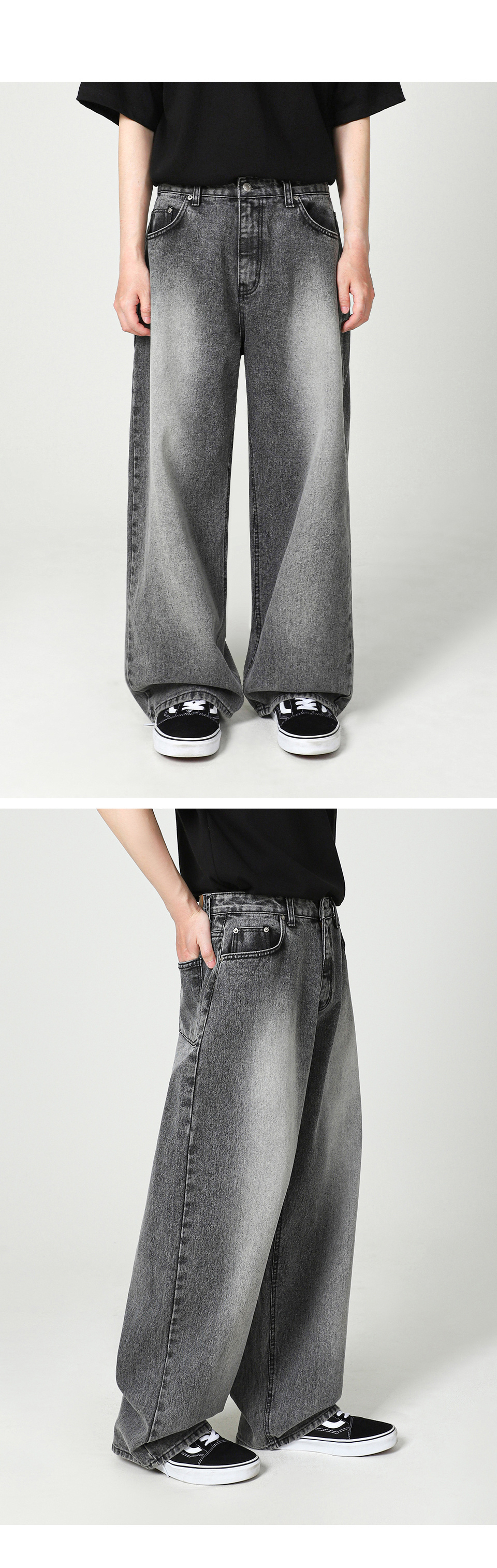 24NEW★AVANDRESS★this is wide denim pantsユニセックス MUSINSA | AVANDRESS This is wide pants BLACK