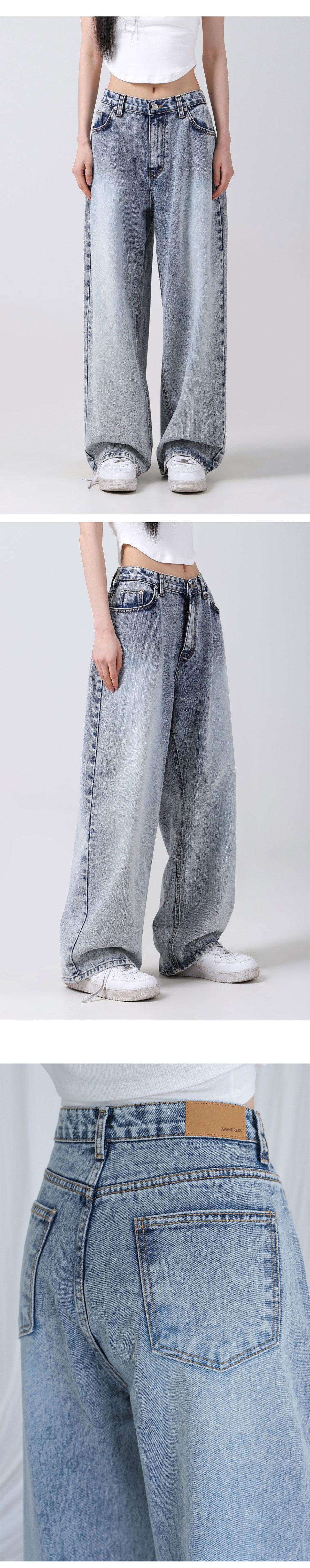 24NEW★AVANDRESS★this is wide denim pantsユニセックス MUSINSA | AVANDRESS this is wide denim pants snow BLUE