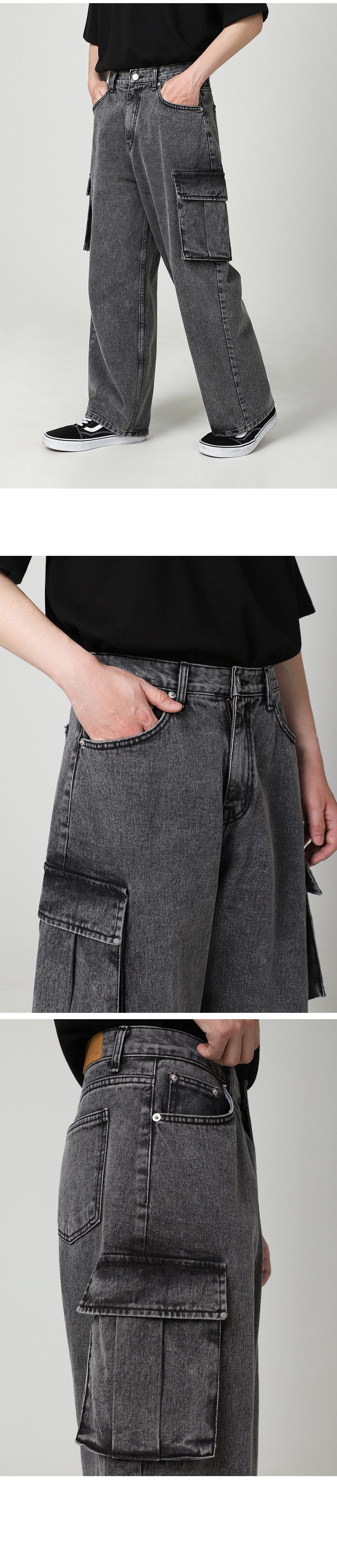 MUSINSA | AVANDRESS Snow cargo Denim BLACK
