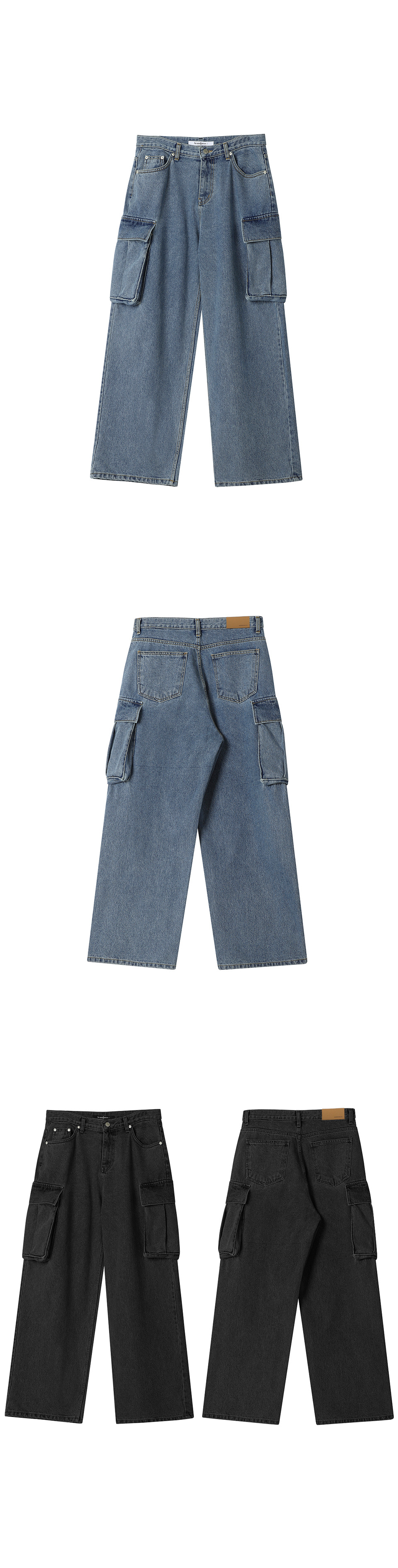 [AVANDRESS] real wide cargo pants★デニム AVANDRESS☆韓国☆人気☆男女兼用☆ real wide cargo pants 2色