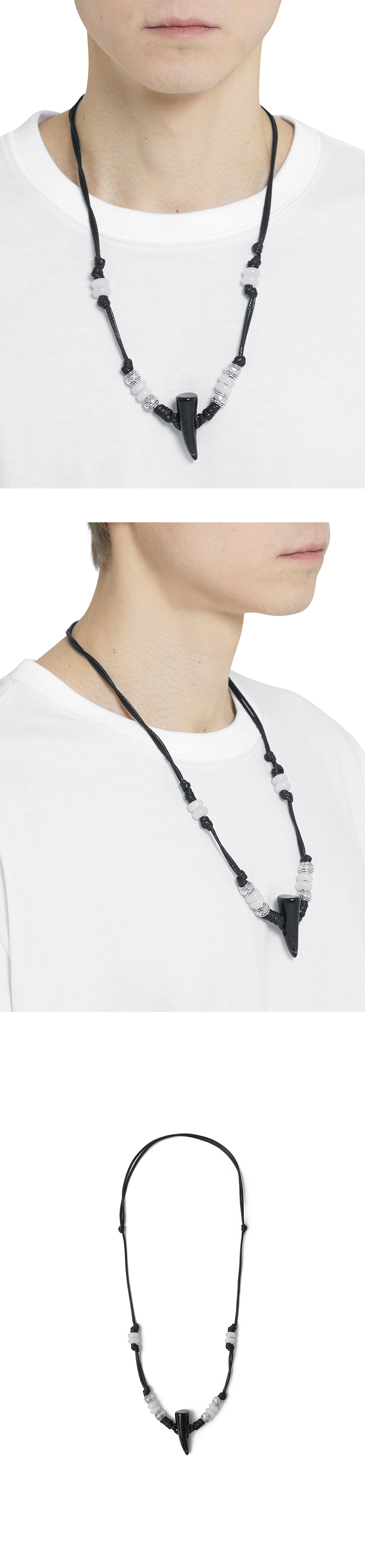 ★OY★HORN BEAD NECKLACE - BLACK★正規品/韓国直送料込/人気 MUSINSA | OY HORN BEAD NECKLACE - BLACK