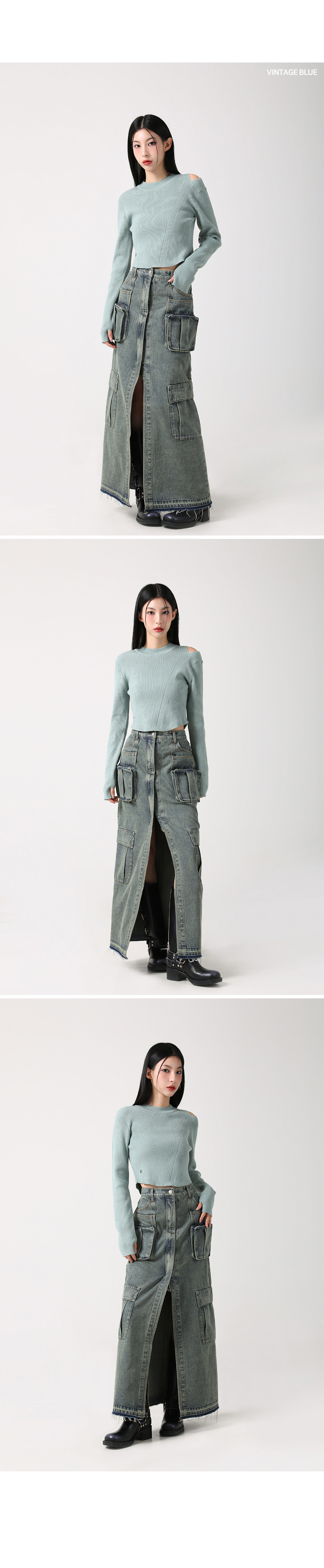 スカート AVANDRESS Evelyn Long Denim Skirt VINTAGE BLUE AD43SK18VBL MUSINSA | AVANDRESS Evelyn Long Denim Skirt BLUE