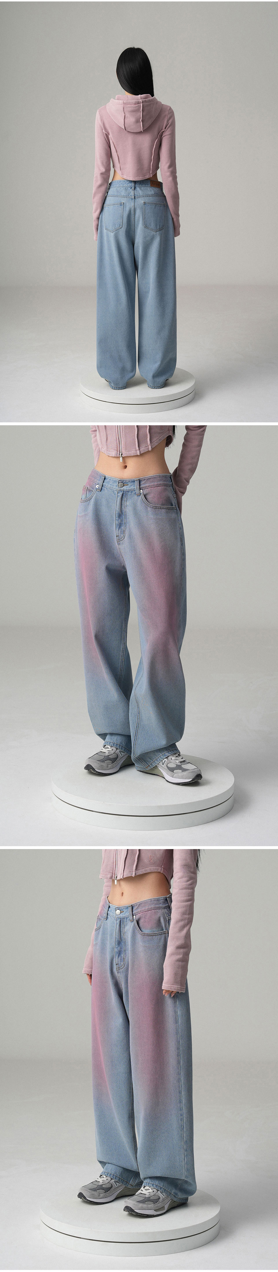【AVANDRESS】 POP Pink Brush Denim Pants MUSINSA | AVANDRESS POP Pink Brush Denim Pants LIGHT BLUE