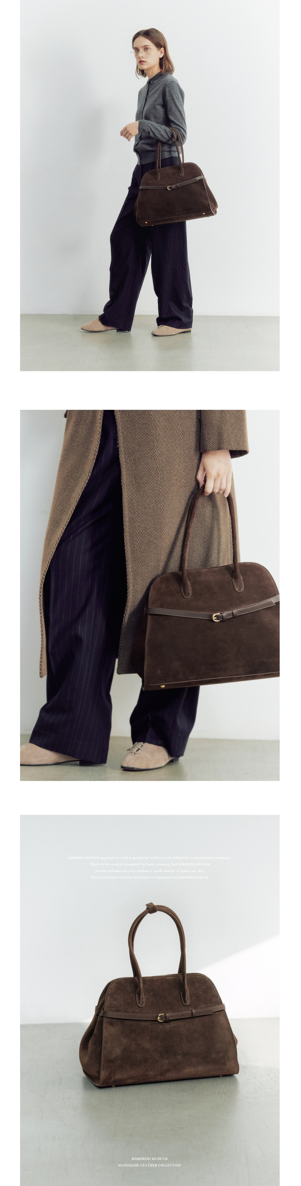★komorebi museum★ 25SS_3Colors Cow Leather Handmade Classi MUSINSA | KOMOREBI MUSEUM B01-S-4 Cow Leather Bowling Bag