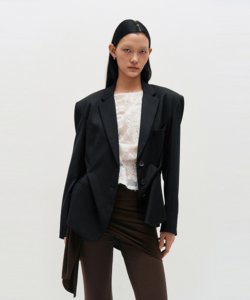 Dozi - PINCHED OVERSIZE TAILORED куртка _ чёрный