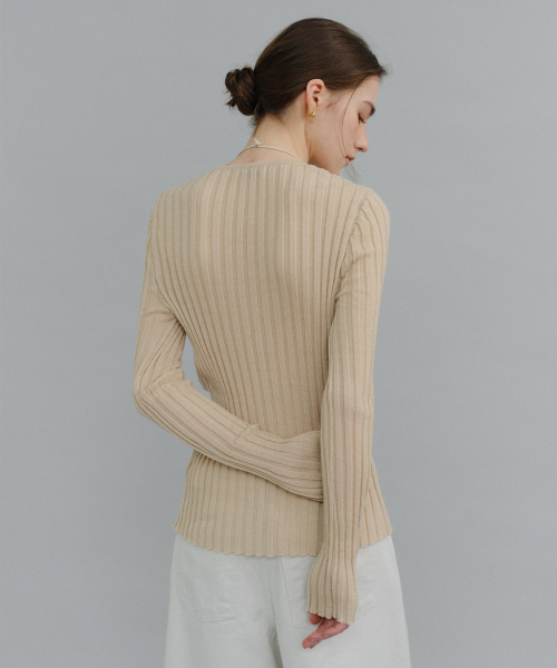 Приталенные ribbed кардиган