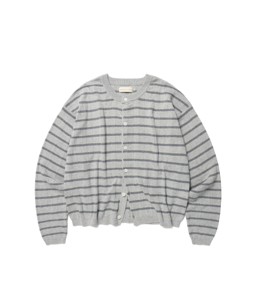Укороченный кардиган ESS в полоску - Grey