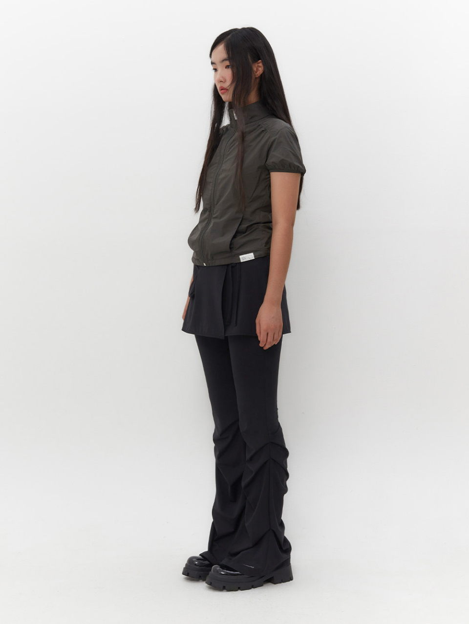 TUOMIO☆STRAPPY SKIRT PANTS MUSINSA | TUOMIO STRAPPY SKIRT PANTS [BLACK]