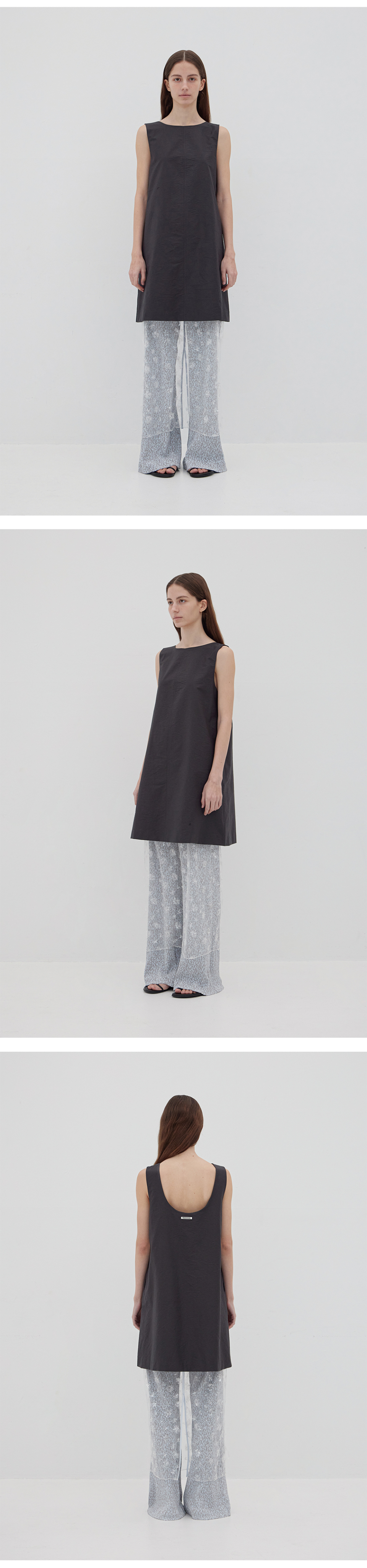 MUSINSA公式 | LEVAR Faint Leopard Layered Pants - Faint Sky-Blue