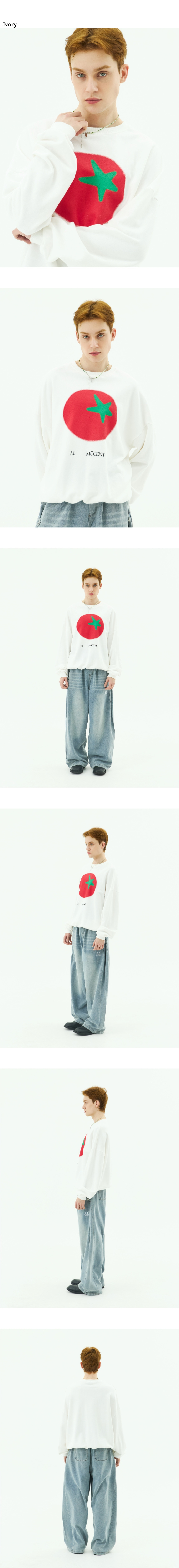 ★MUCENT★ Tomato Print Signature Man-to-Man Unisex 3 Colors MUSINSA | MUCENT Tomato Print Signature Man-to-Man Unisex (3