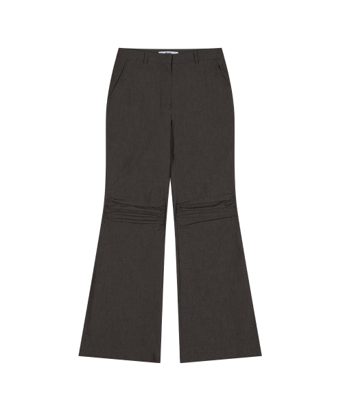 Mid-rise BOOTCUT SHIRRING брюки, серый