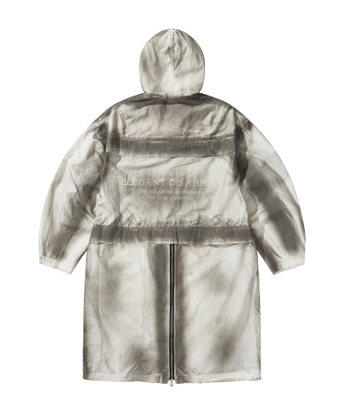 Hooded ZIPPER COAT / белый