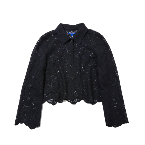Вязаный кардиган волнами Black_FR2KR02F