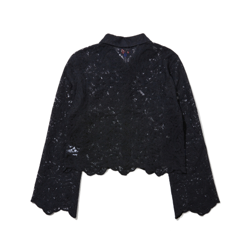 Вязаный кардиган волнами Black_FR2KR02F