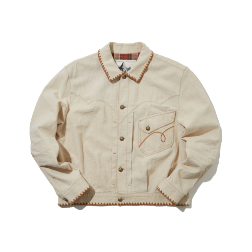 [TRAILWEAR] Льняной куртка-тракер Western Ivory FR1WJ85U