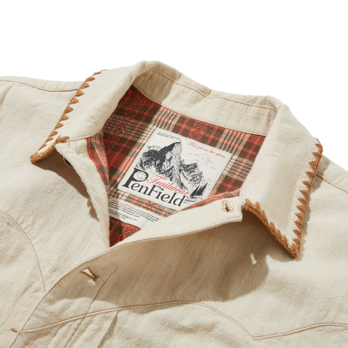 [TRAILWEAR] Льняной куртка-тракер Western Ivory FR1WJ85U