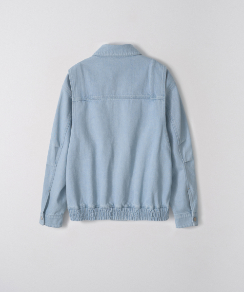 W Denim Bomber Jacket_Sky Blue