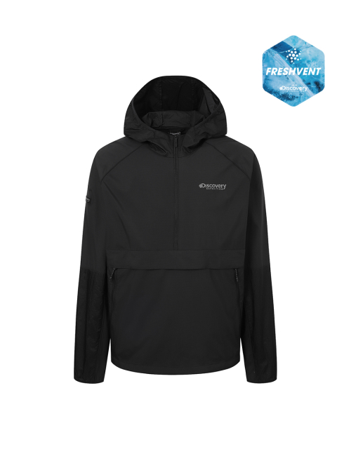 Ветровка-анорак из рипстопа Freshvent (BLACK)