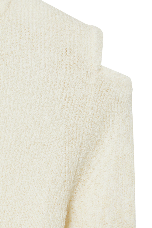 WOMAN CUT-OUT SEE-THROUGH KNIT [IVORY]