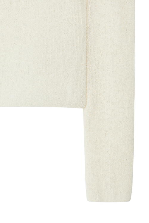 WOMAN CUT-OUT SEE-THROUGH KNIT [IVORY]