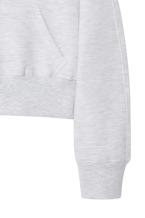 WOMAN LOGO HOODIE ZIP-UP [LIGHT GRAY]
