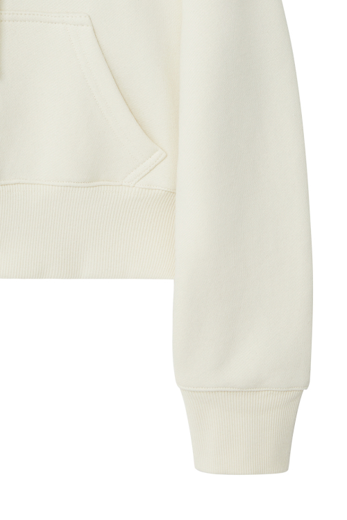 WOMAN LOGO HOODIE ZIP-UP [CREAM]