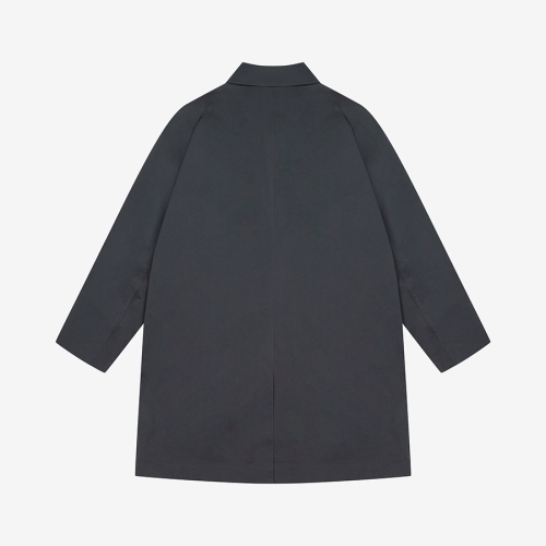 Raglan-fit молния длинное пальто Dark Grey (PINAA7302)