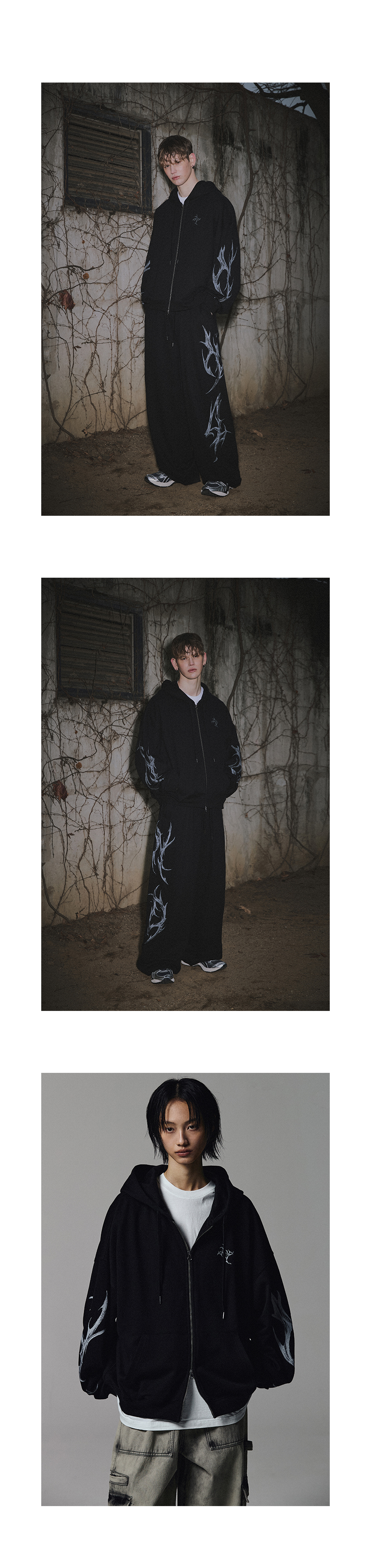 [NOT4NERD] Dagger Tribal Logo Hood Zip Up ☆送料込☆ Dagger Tribal Logo Hood Zip Up - Grey - NOT4NERD