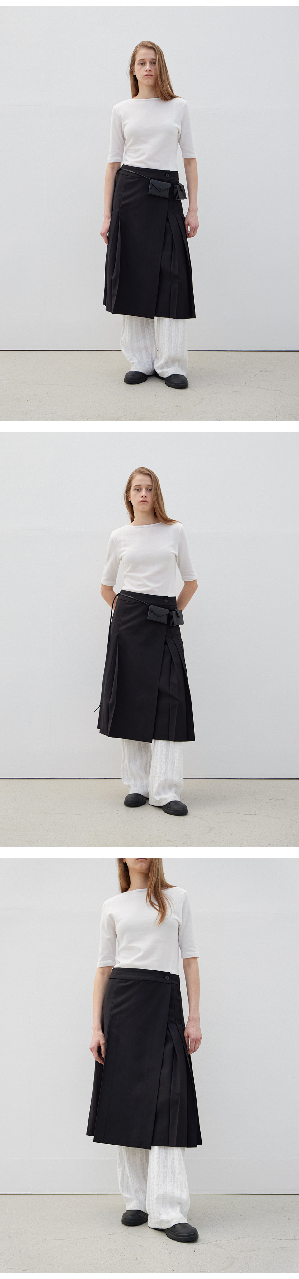 LEVAR ♥ Layered Slim Boots Cut Pants /追跡付 MUSINSA | LEVAR Layered Slim Boots Cut Pants - White