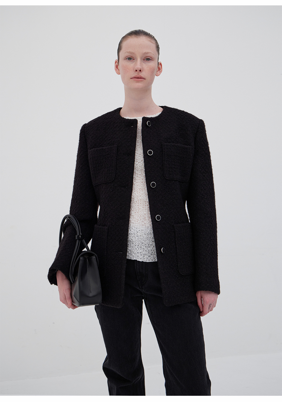MUSINSA | LEVAR Relaxed Boots Cut Denim - Black
