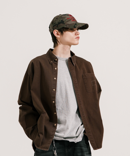 Recycled рубашка с длинным рукавом Brown KMLS6867