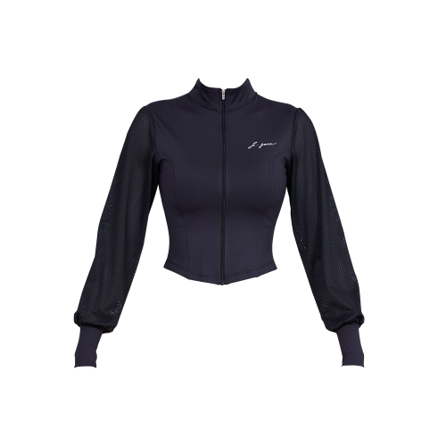 Укороченная куртка Mesh Sleeve Crop Jacket (Black)