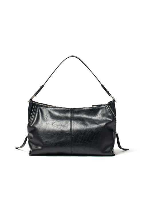 MUSINSA公式 | MATIN KIM SIDE ZIPPER SHOULDER BAG IN BLACK