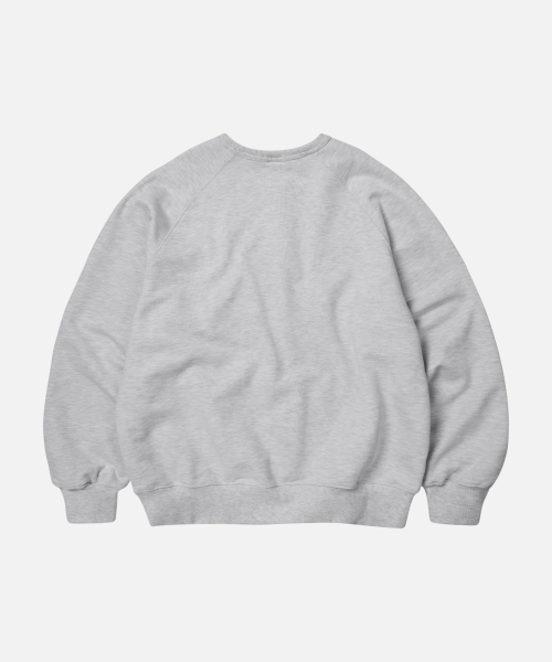 ARMY HELMET SWEATSHIRT _ WHITE MELANGE