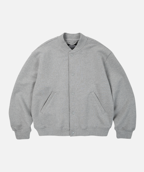 SWEAT VARSITY JACKET _ GRAY