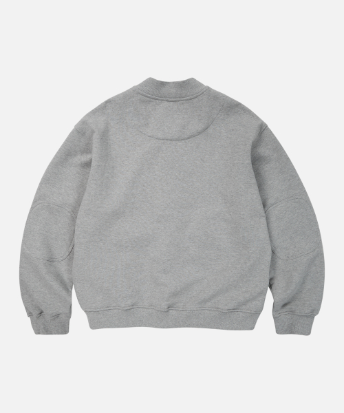 SWEAT VARSITY JACKET _ GRAY