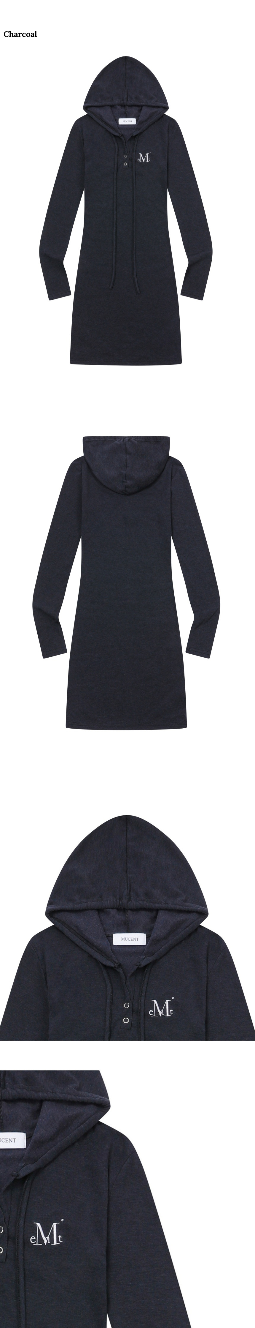 MUSINSA | MUCENT Cyan Hooded Slim Fit One Piece (4 Colors)
