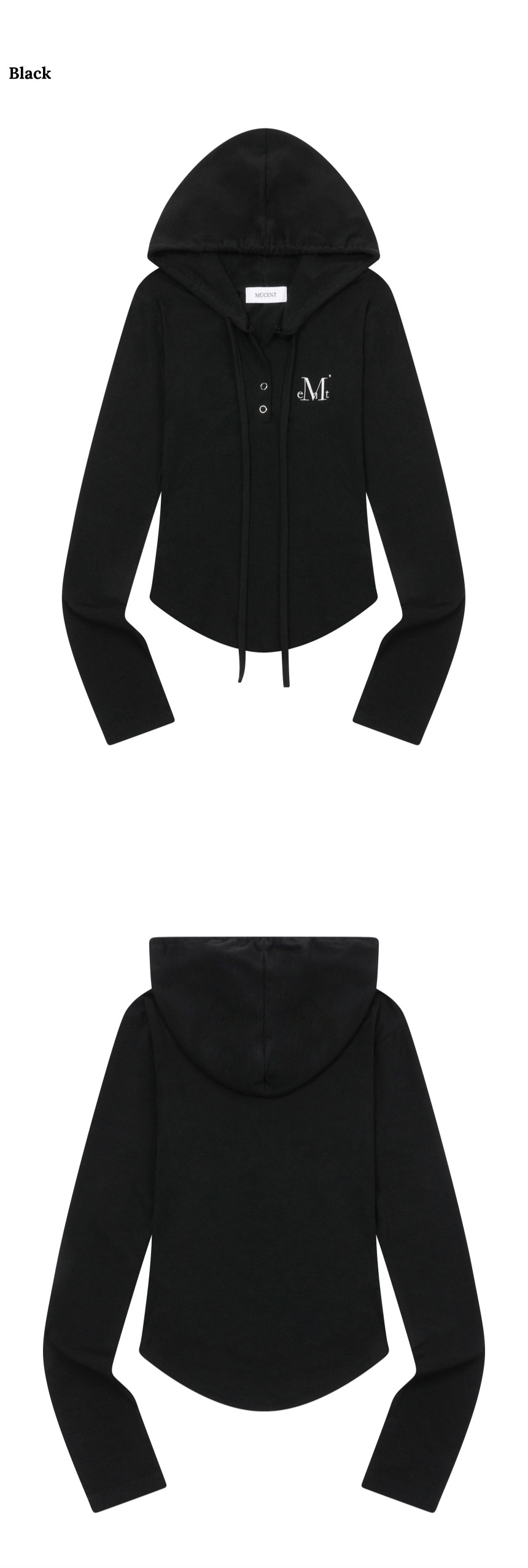 MUSINSA公式 | MUCENT Luen Signature Slim Hoodie (4 Colors)